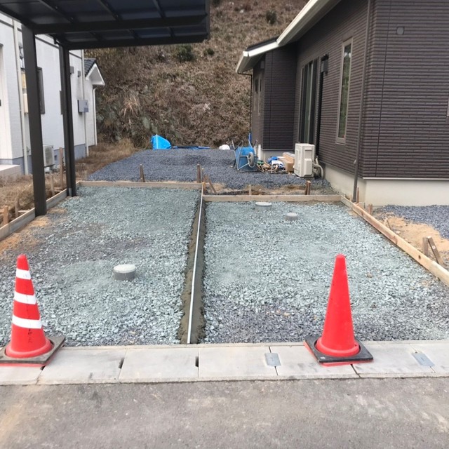 土間工事中の画像