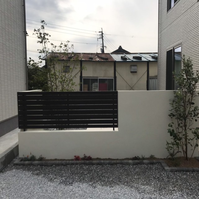 目隠し塀　完成（表側より）の画像