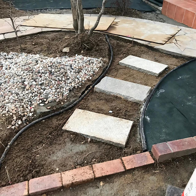 敷石を再利用の画像