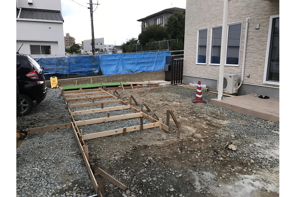 アプローチ工事中①の画像