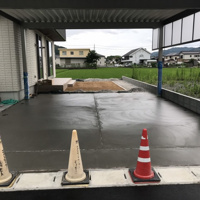 土間施工直後の画像