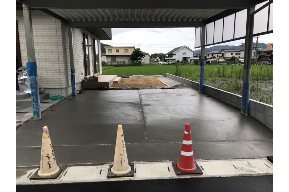 土間施工直後の画像