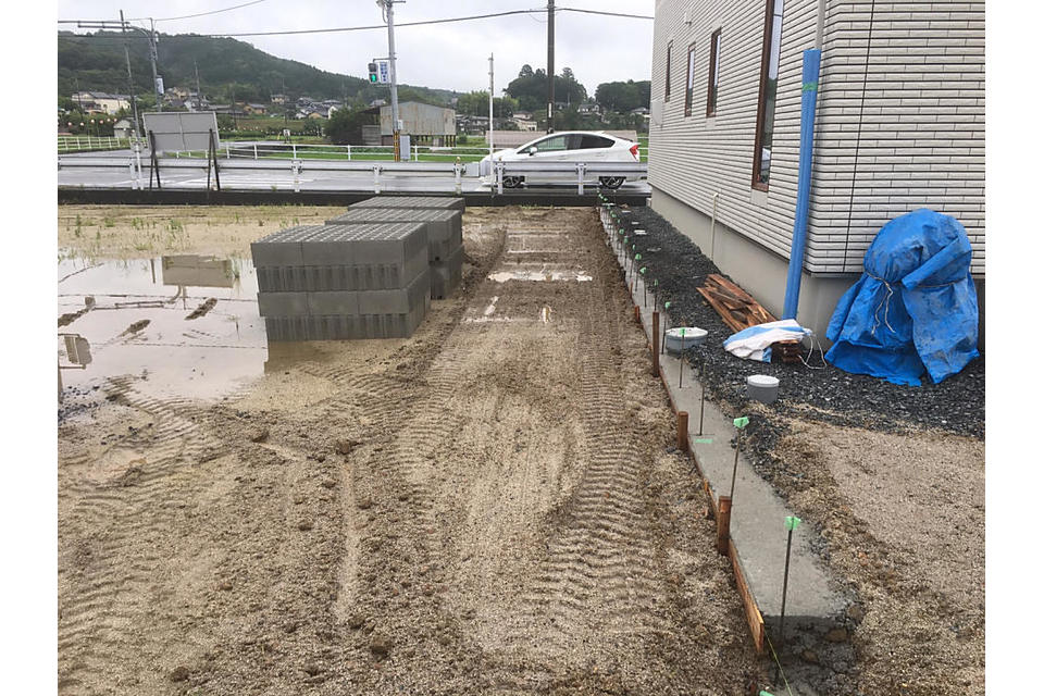 境界フェンス工事③の画像