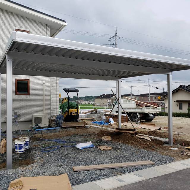 カーポート工事①の画像