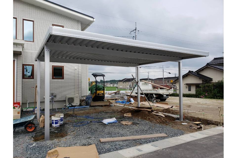 カーポート工事①の画像