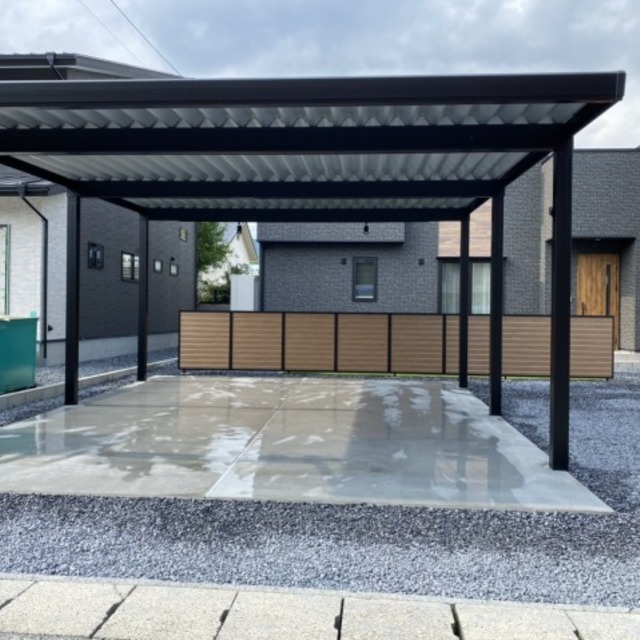 折板カーポート延長の画像