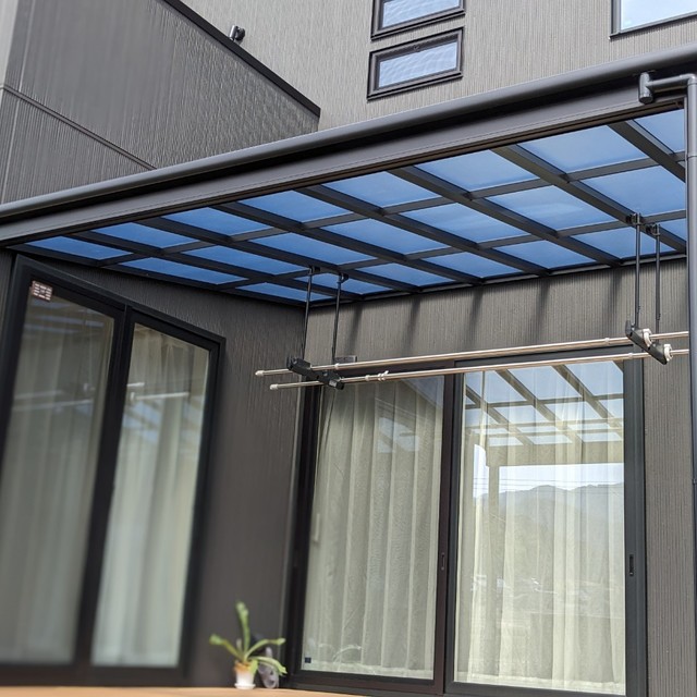 テラス屋根+物干しの画像