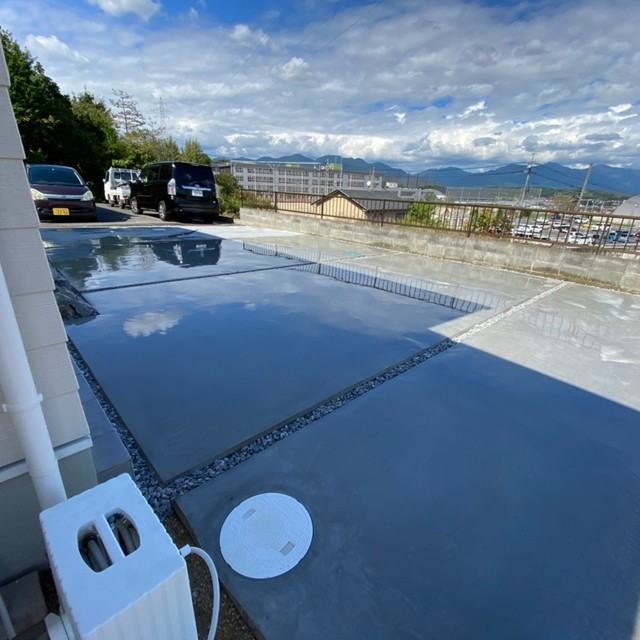 土間コンクリート・割り溝の画像