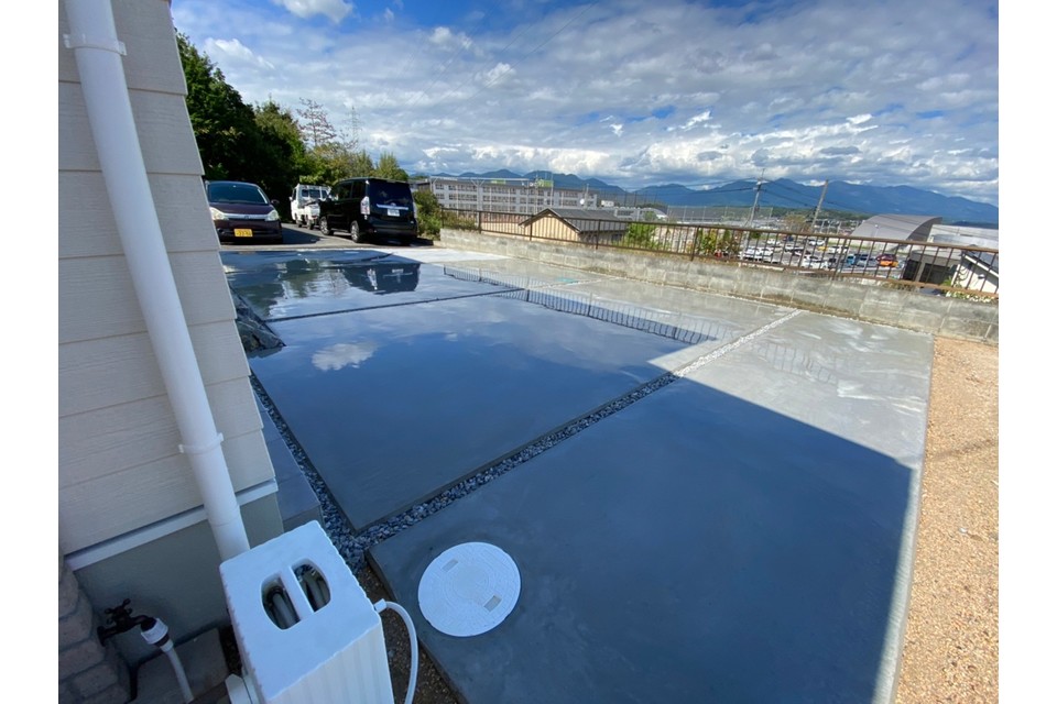 土間コンクリート・割り溝の画像