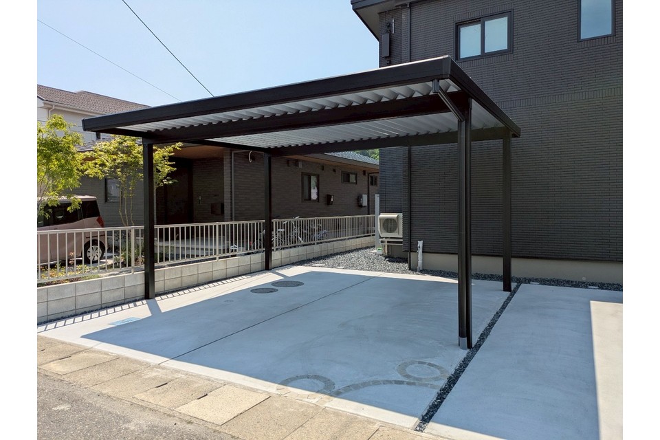 折板カーポート2台用の画像