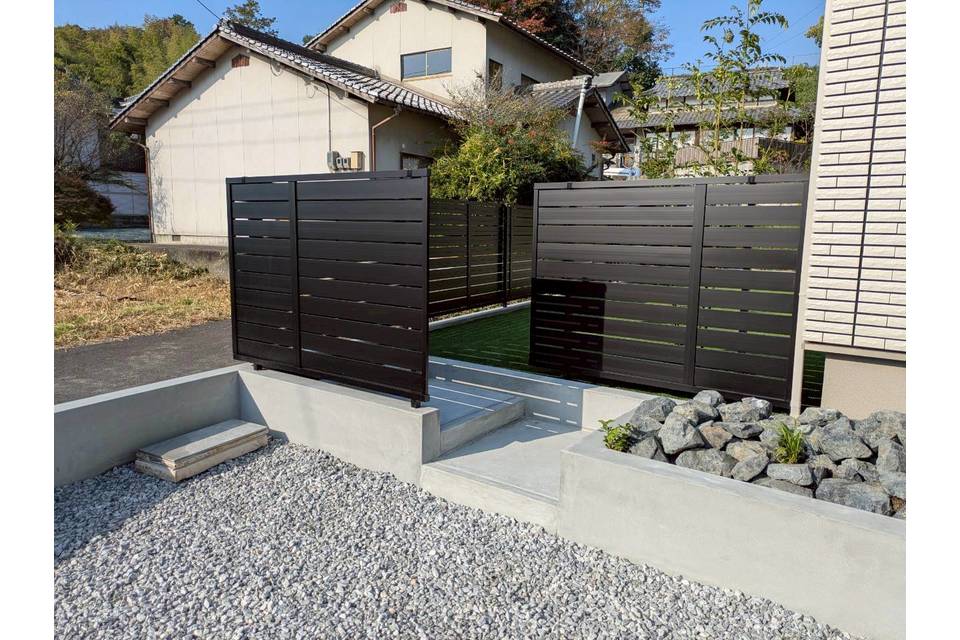 モルタル階段の画像